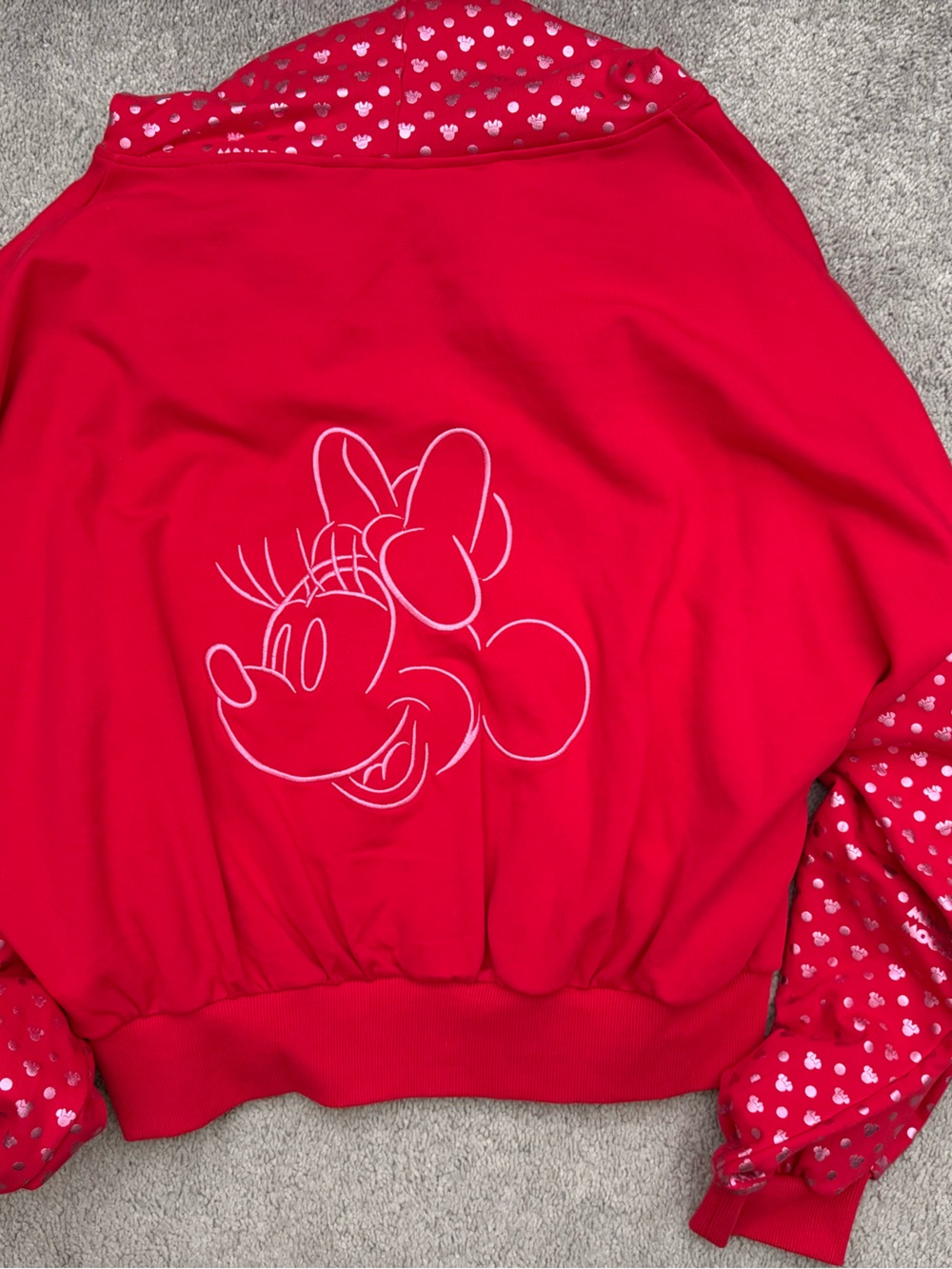 Crowned Athletics Disney Minnie Mouse Women’s Zipper Hoodie - Picture 3 of 4